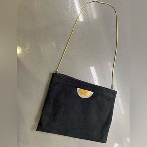 Vintage 80s suede handbag